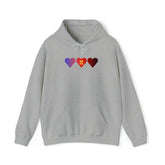 Polyamory Flag Hearts Hoodie: Pride LGBTQ+ Gradient Design